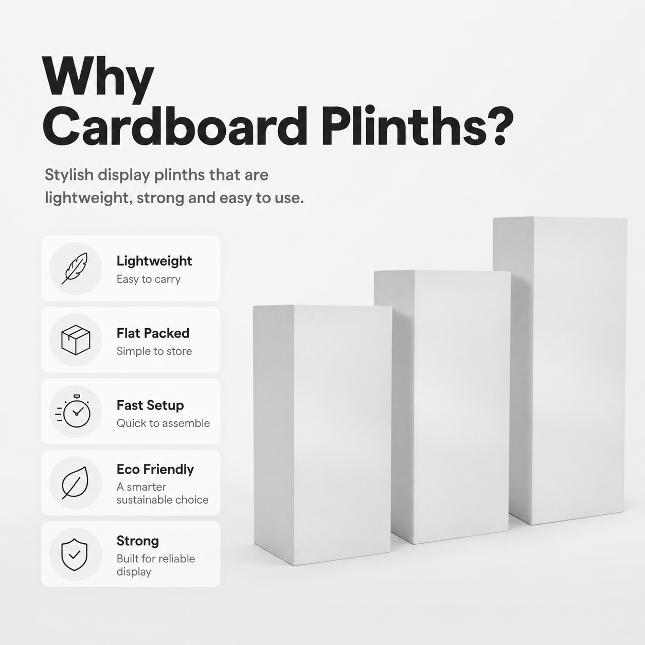 Large Cardboard Plinth Bundle