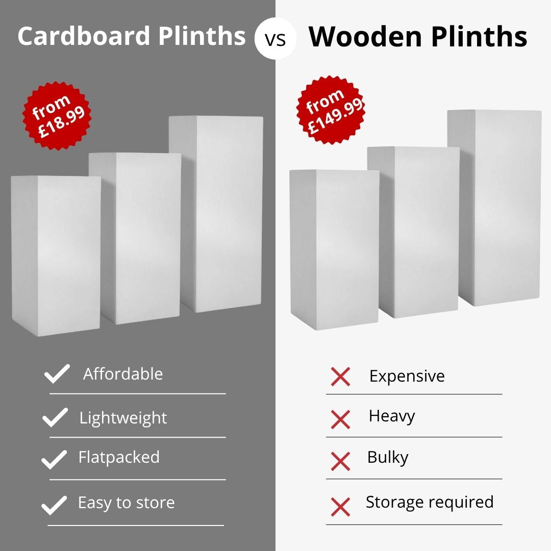 Mixed Height Cardboard Plinth Bundle