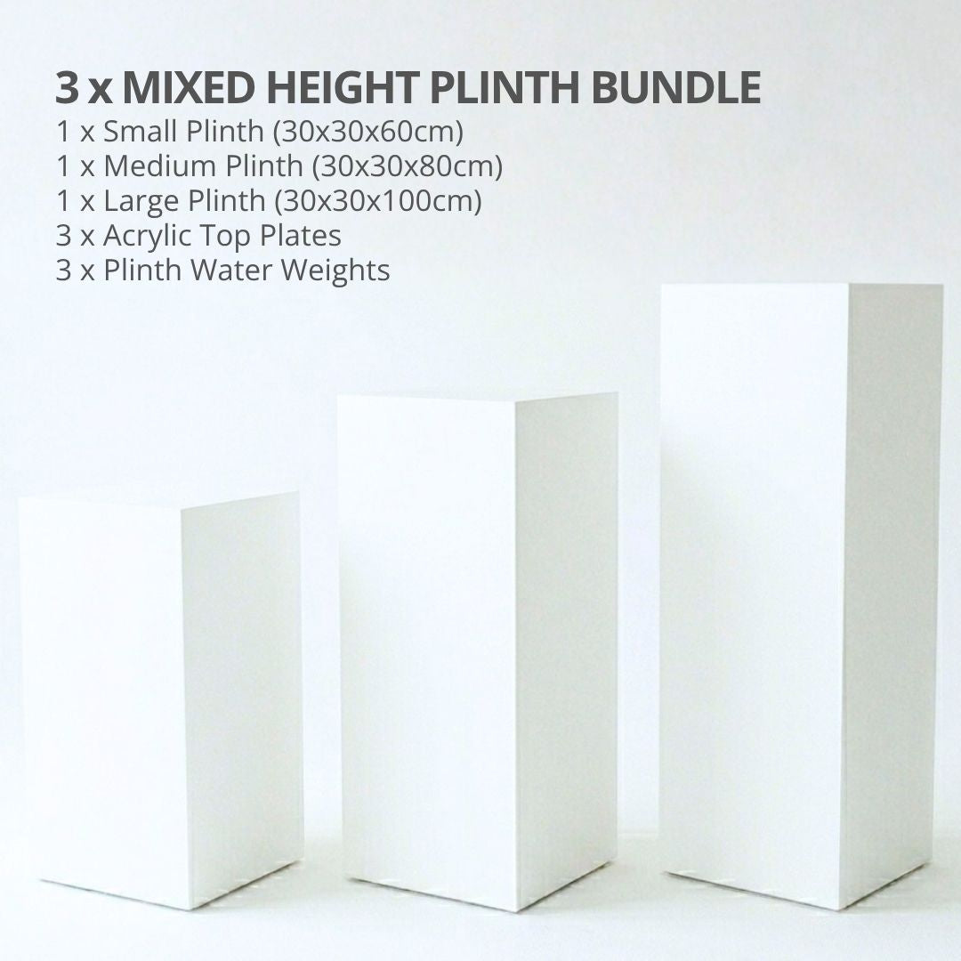 Mixed Height Cardboard Plinth Bundle