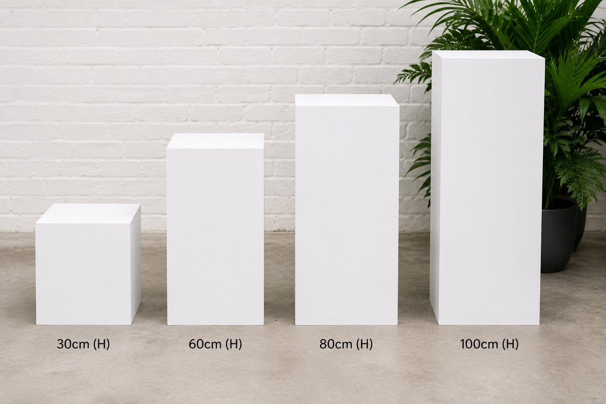 How to Choose the Right Display Plinth Height: 60cm, 80cm or 100cm?
