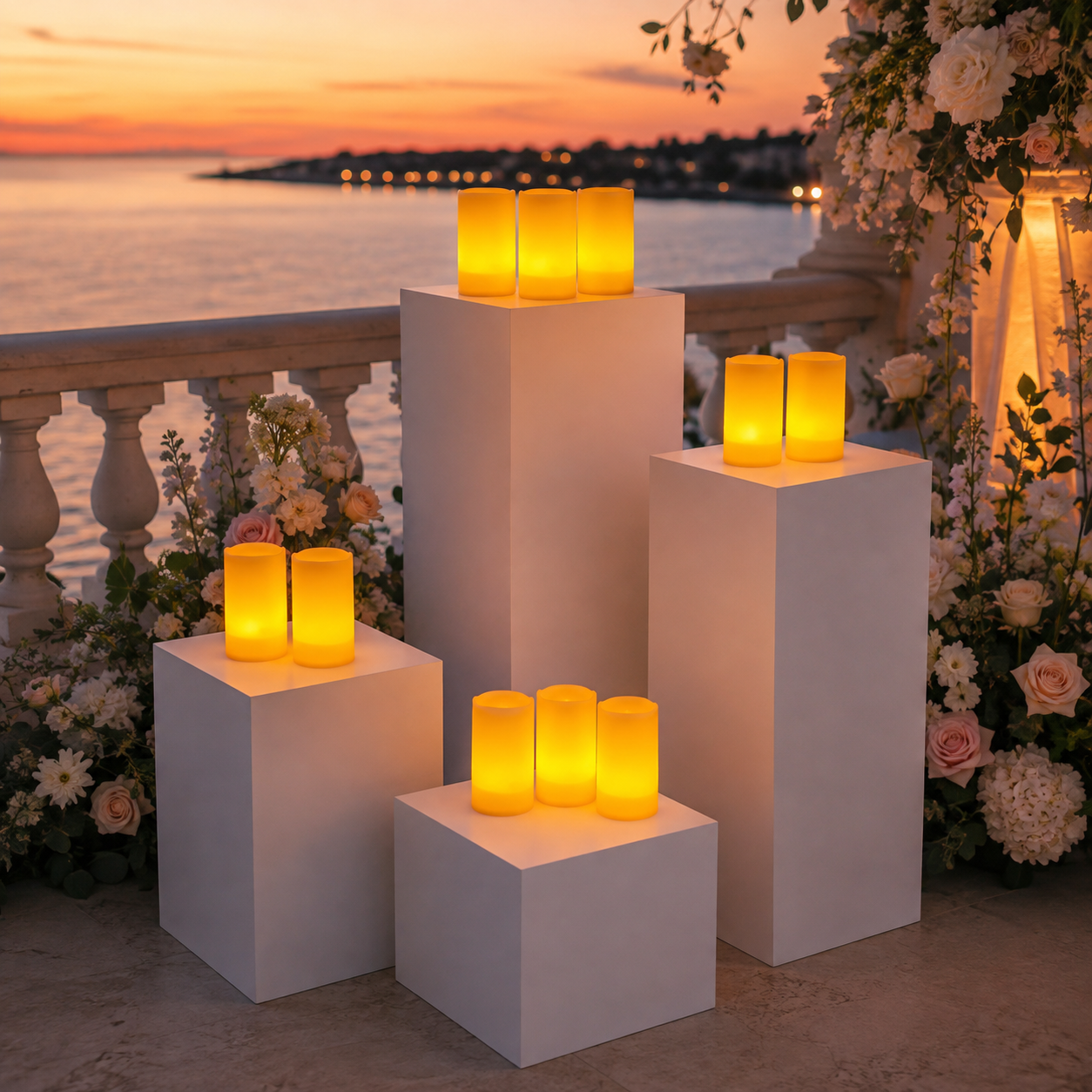 Frostfire Moonori Mooncandles Duo - 2 flammenlose Outdoor-Kerzen mit Timer - 7053 - 2er-Set