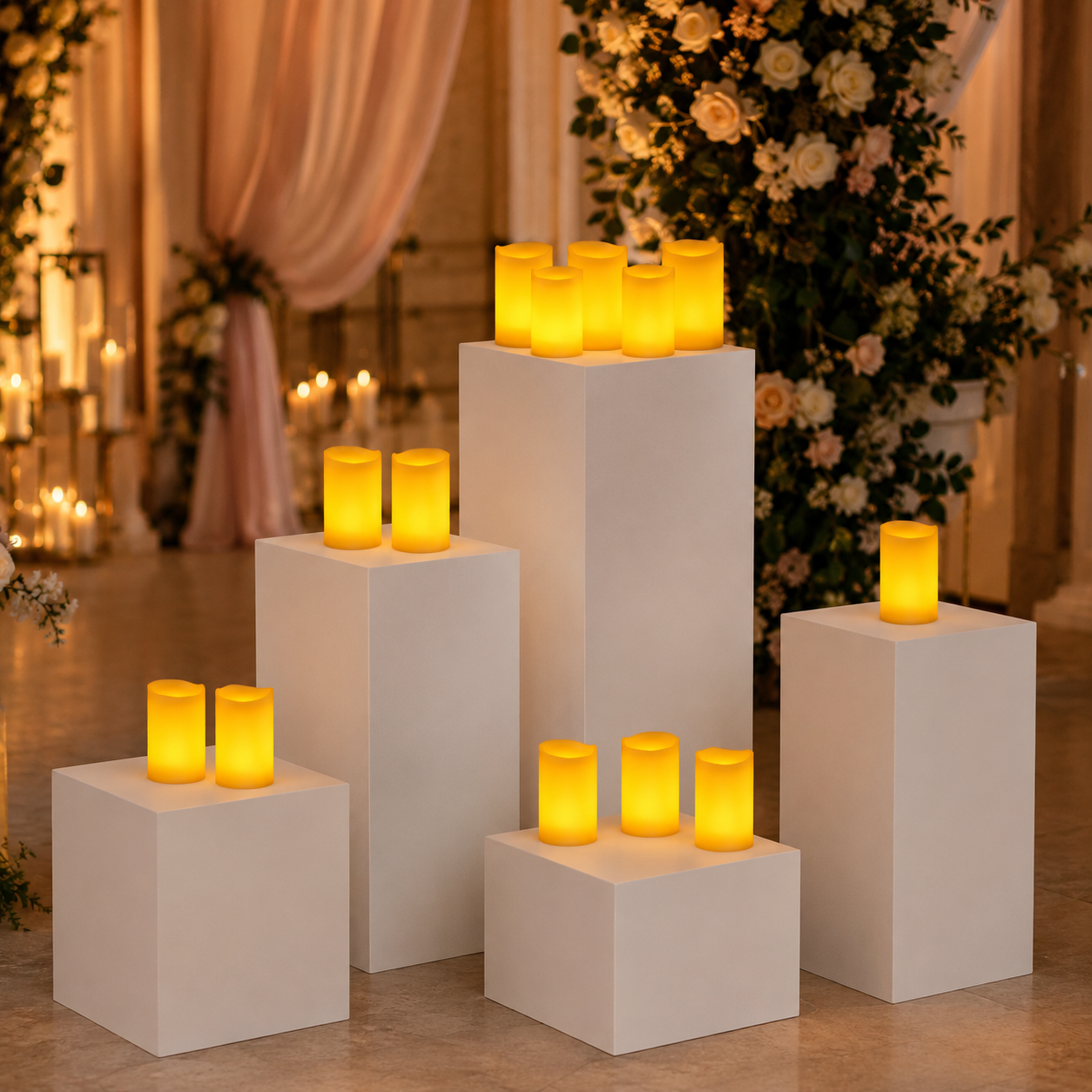 Frostfire Moonori Mooncandles Duo - 2 flammenlose Outdoor-Kerzen mit Timer - 7053 - 2er-Set