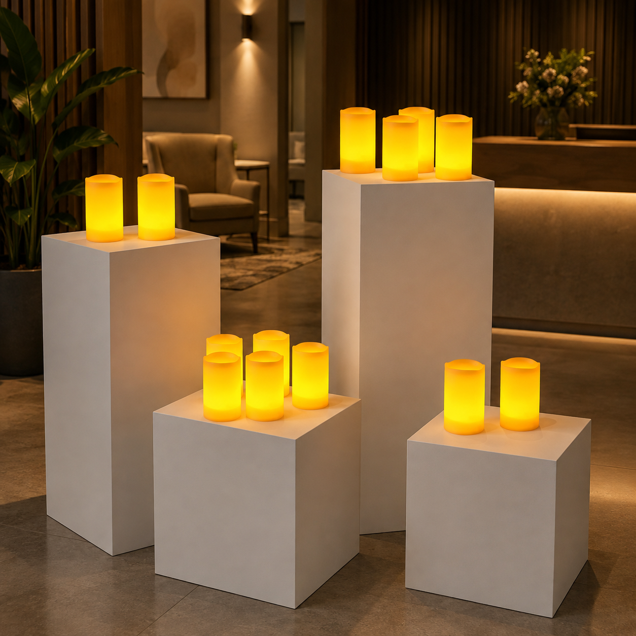 Frostfire Moonori Mooncandles Duo - 2 flammenlose Outdoor-Kerzen mit Timer - 7053 - 2er-Set