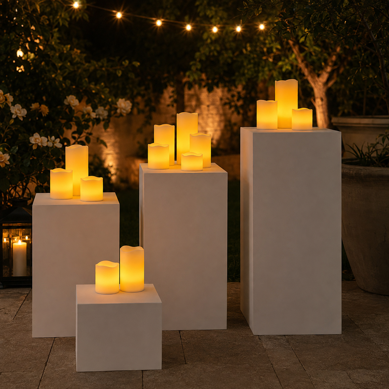 3 ECHTE WACHS-FLAMMENLOSE LED-KERZEN MIT TIMER – 6055 – insgesamt 18 Stück