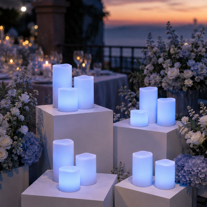 Remote Controlled Colour Changing Flameless Candles - Set of 3