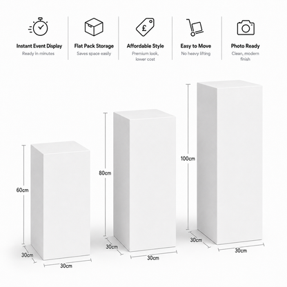 Mixed Height Cardboard Plinth Bundle